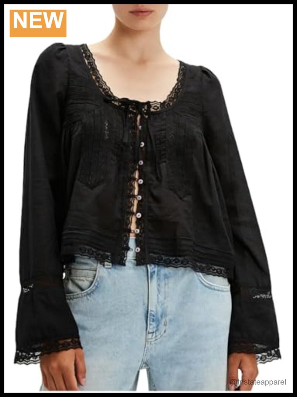 Sheer Chiffon Tie Front Peplum Blouse Boho Y2k Long Sleeve